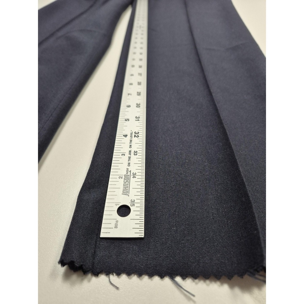 VTG Racquet Club Dress Pants Mens 34x36 Blue Pleated Straight Unhemmed USA - Picture 9 of 11
